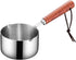 Stainless Steel Sauce pan, Mini Milk Warmer Pot Soup Pan with Wooden Handle Small Saucepan for Butter Warmer Heating Milk Cooking Sauce (80ml)...