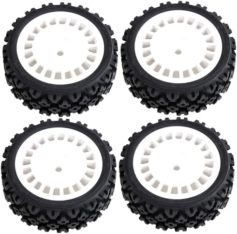 4Pcs Rubber Tire Plastic Wheel Tyre for Tamiya XV-01 XV01 TA06 TT-01 TT-02 PTG-2 RC Rally 1/10 RC Car Upgrades Parts Accessories...