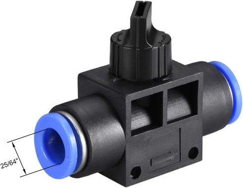 uxcell 10mm OD Pneumatic Air Flow Control Valve with Push-to-Connect Fitting,Union Straight,Pneumatic Air Controller Valve 5pcs...