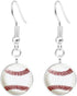 4 PCS Baseball Jewelry for Sports, Baseball Necklace Earrings Bangle Set...