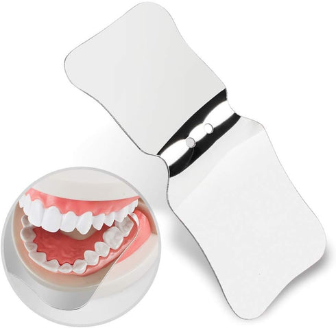 Dental Photography Mirrors Orthodontic Mirror Stainless Steel Single Sided Photographic Occlusal Mirror Mirror Intra-Oral Reflector (A)...
