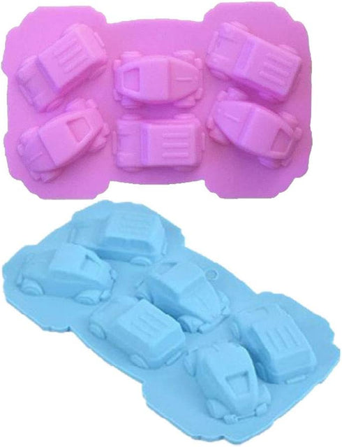 Silicone Chocolate Molds Car Cars Candy Molds for Jello, Crayons, Fondant, Hard Candy, Keto Fat Bombs, Resin (2 Pack)...