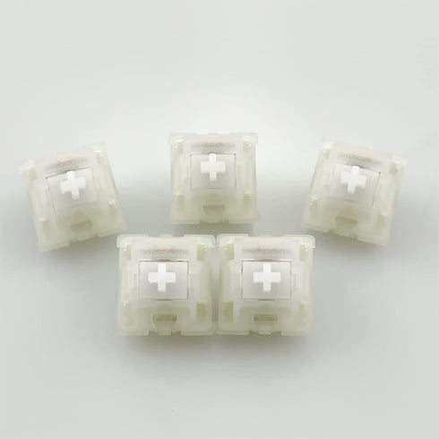 kutethy Gateron Switches Milky White Mechanical Keyboard Yellow 5pins for All MX Mechanical Keyboard(72 Pcs, White)...