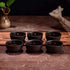 Chinese Tea Tasting Cup Purple Sand Cups Tiny Tasting Cup Mini Tea Cup Purple Sand Kung Fu Tea Cup Ceramic Cup Tea Bowl Cup Set of 6 Black...