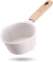 JUSTUP Mini Egg Pan & Omelet Pan,4.3 Inch Milk Pan with Wooden Long Handle,Small Frying Pan Suitable for Breakfast,PFOA Free (White)...