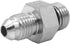 (4-PACK) 6400-04-05-O Hydraulic Hose Adapter Fitting 1/4" Male JIC 37° Flare (7/16"-20UNF) × 5/16" Male O-Ring Boss (1/2"-20UNF) SAE Straight Pipe...