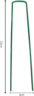 Garden Pegs Pins Ground Stakes Staples Spikes U Shaped Landscape Securing Nail Pin Lawn Fabric Netting Matting 6Inch 20PCS...
