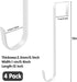 Pool Pole Hanger Hooks for Fence, No Drill White Pool Fence Hooks for Swimming Pool Equipment, Skimmers, Vacuum Hose, Brushes, Leaf Rakes, Garden ...