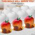 8 Cavity Apple Silicone Mold - 11.22 x 6.69 x 2.3 Inches Apple Mold for Baking, Good for Pastry, Jelly, Ice Cream, Soap, and Candles, Non-Stick an...