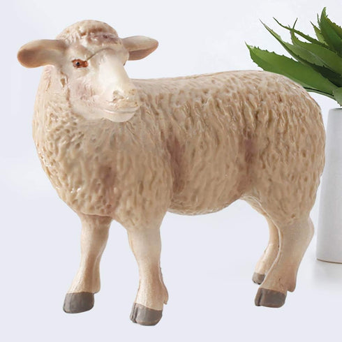 Kisangel Sheep Figure Plastic Realistic Merino Sheep Farm Animals Model Barn Farm Figurines Small Lamb Poultry for Collection Desk Ornament...
