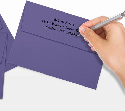 LUXPAPER A7 Invitation Envelopes for 5 x 7 Cards in 80 lb. Wisteria, Printable Envelopes for Invitations, w/ Peel and Press Seal, 50 Pack, Envelop...