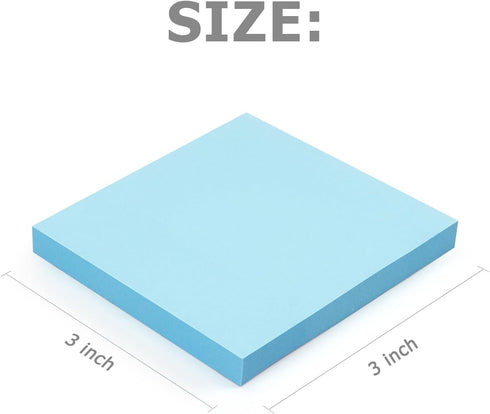 Sticky Notes 3x3 inch Bright Colors Self-Stick Pads 8 Pads/Pack 85 Sheets/Pad Total 680 Sheets...