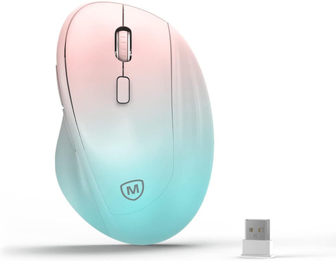 Ergonomic Wireless Mouse with USB Receiver for PC Computer, Laptop and Desktop, Ergo Mouse Vertical with Silent Clicks Long Battery Life, Up to 16...