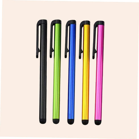Pencils 20 pcs Pen Tip Capacitive Accessory Handwriting Touch Color Universal Pens Office Touchscreen Thin Writing Smartphone Stylus Metal Round T...