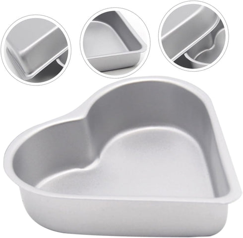 3pcs Heart Pudding Mold Cake Making Tray Heart Cake Pan Non-stick Donut Molds Bagel Molds Baking Molds Cupcake Moulds Loaf Tin Bread High-carbon S...