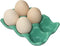 Ceramic Egg Holder Egg Tray Porcelain Fresh Egg Holder for Fridge Countertop Kitchen Storage Half Dozen 6 Cups...