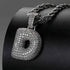 Bubble Letter Necklace Gold Silver Initial Necklaces 14K Gold Plated Personalized Custom Name Diamond Letter Chain Necklace for Men...