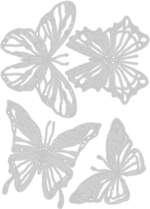 Sizzix Thinlits Die Set 4 Pack Scribbly Butterflies by Tim Holtz, Multicolor...