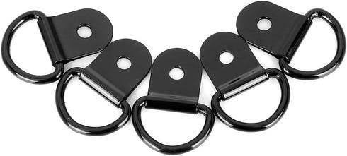 X AUTOHAUX 20pcs Black D Shape Tie Down Anchors Lashing Rings for Car Truck Trailer Cargo RV Boats...