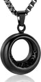 Circle of Life Urn Necklace for Ashes Stainless Steel Eternity Keepsake Memorial Cremation Jewelry for Ashes Pendant Locket...