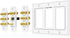 TNP Home Theater Speaker Wall Plate Outlet - 7.1 Surround Sound Audio Distribution Panel, Gold Plated Copper Banana Plug Binding Post Coupler, RCA...