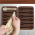 2 Pack Spoon Shaped Chocolate Molds 6 Cavities Silicone Spoon Mold Candy Making Molds DIY Specialty Bakeware Candy Cane Spoons Mold Handmade Choco...