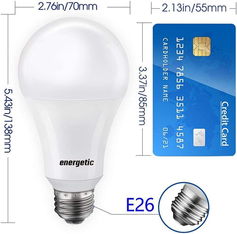 Super Bright Light Bulb 150 Watt Equivalent A21 LED Light Bulb, Daylight 5000K, E26 Base, 2600 High Lumens LED Bulb, Non-Dimmable, UL Listed, 2 Pa...
