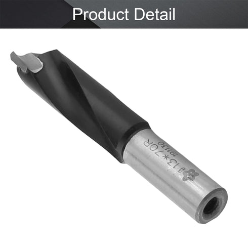 Utoolmart Brad Point Drill Bits for Wood 13mm x 70mm Forward Turning HSS Stubby Drill Bit with 10mm Shank for Woodworking Carpentry Drill Splinter...
