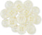 ButtonMode Standard Shirt Buttons 22pc Set Includes 8 Front (11mm or 7/16 in), 7 Sleeve (10mm or 3/8 in) & 7 Collar (9mm or Almost 3/8 in), Off Wh...