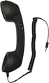 Retro 3.5mm Telephone Handset Cell Phone Receiver Mic Microphone Speaker for iPhone iPad Mobile Phones Cellphone Smartphone (Black)...