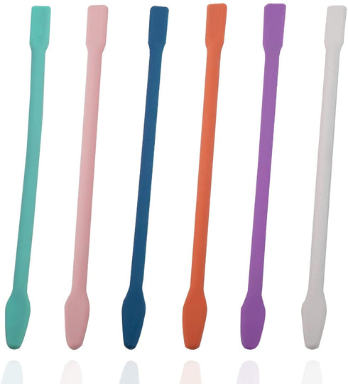 SAVITA 6Pcs 6 Inch Silicone Stir Sticks, Reusable Facial Mask Stirring Sticks Rods for Mixing Resin, Epoxy, Cosmetic, Acrylic Paints, DIY Crafts M...