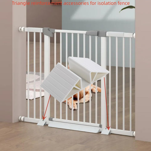 6 Piece pet gate Fence Support feet Plastic Triangular Isolation Fence Reinforcement Accessories Support Feet for Dog Gate Freestanding Pet Gate S...