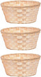 Wooden Berry Baskets 3pcs Mini Woven Basket Round Bread Baskets Fruit Serving Basket Bamboo Storage Organizer Lightweight Food Baskets Candy Gift ...