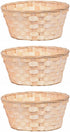 Wooden Berry Baskets 3pcs Mini Woven Basket Round Bread Baskets Fruit Serving Basket Bamboo Storage Organizer Lightweight Food Baskets Candy Gift ...