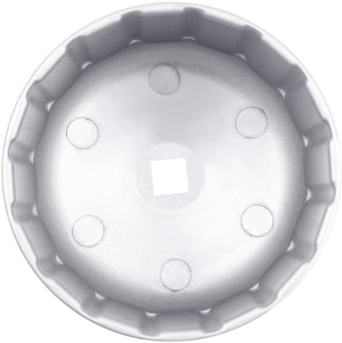 86.6mm 16 Flute Oil Filter Wrench for Volvo and BMW - 86mm Cartridge Style Oil Filter Housing Caps, Removal Tool (Silver)...