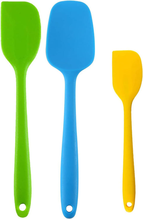 Silicone Spatulas, 3-Piece Set, Heat Resistant Non-Stick Spatula Rubber Scraper Spatulas Spoon, Silicone Kitchen Utensils, Baking Utensils Scraper...