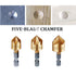 Countersink Drill Bit Set 3 Pcs 1/4'' Hex Shank High Carbon Steel 5 Flute Countersink 90 Degree Center Punch Tool Sets for Wood Quick Change Bits ...