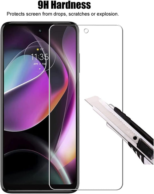 (3+3 For Motorola Moto G 5G 2022 (3 Pack) Tempered Glass Screen Protector and (3 Pack) Camera Lens Protector, 9H Hardness, 2.5D, Anti Scratch, HD ...