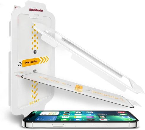 Tempered Glass Screen Protector for iPhone 14Promax(2022) - 2 Pack with Baditude's Special allighment tool...