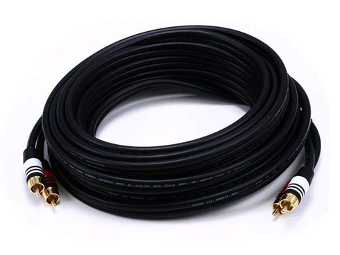 Monoprice 1.5ft Premium 2 RCA Plug/2 RCA Plug M/M 22AWG Cable - Black - (105346)...