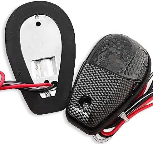 HTTMT MT224-012-CN+SM Smoke Flush Mount Turn Signals Blinker Light Compatible with Universal Sportbikes...