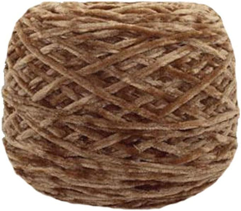 8 oz/250g Chenille Yarn,DIY Velvet Chenille Yarn,Bulky Luxury Coffee Brown Chenille Yarn for Crochet Hat Scarf...