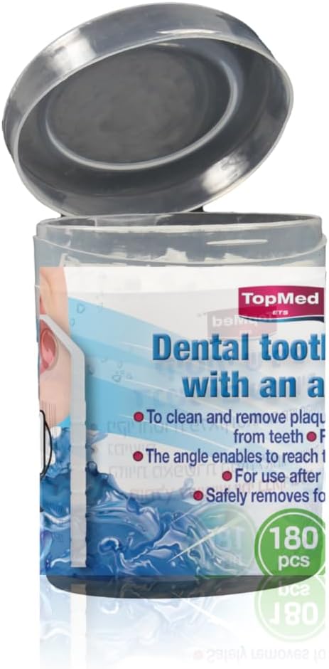 Oral Care Dental Teeth Pick with Angle Plastic Teeth Floss Toothpick with Angle 360 Count (Pack of 2)...