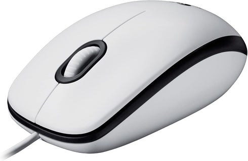 Logitech M100 Wired USB Mouse, 3-Buttons, 1000 DPI Optical Tracking, Ambidextrous PC/Mac/Laptop, White...