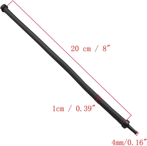 10mm Diameter Rubber Tube Aquarium Air Curtain Bubble Air Diffuser Flexible Air Bubble Rubber Tube for Aquarium Fish Tank, Black, Long (20cm/8")...