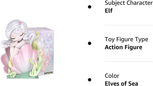 52TOYS Sleep Sea Elves Series 1PC Action Figure Collectible Toy Desktop Decoration 3.3 Inch Gift for Birthday Party Holiday...