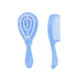 Baby Brush and Comb Set Children Massage Care Safety Comb Soft Comb Brush Combination Blue Toddler Comb Infant Hair Brush Kids Comb...