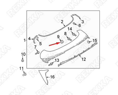 Rexka 25pcs Wheel Opening Molding Retainer Clip KB8A-51-W24A Compatible with Mazda 3, CX-30, CX-5...