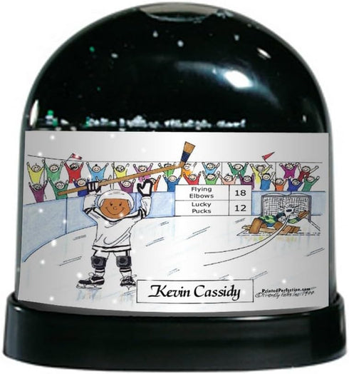 PrintedPerfection.com Personalized Hockey Player - Male Snow Globe Gift...