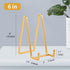 Plate Holder Easel Display Stand - 6 inch Metal Plate Stands for Display - Tabletop Picture Stand - Gold Iron Easels for Display Pictures | Photo ...
